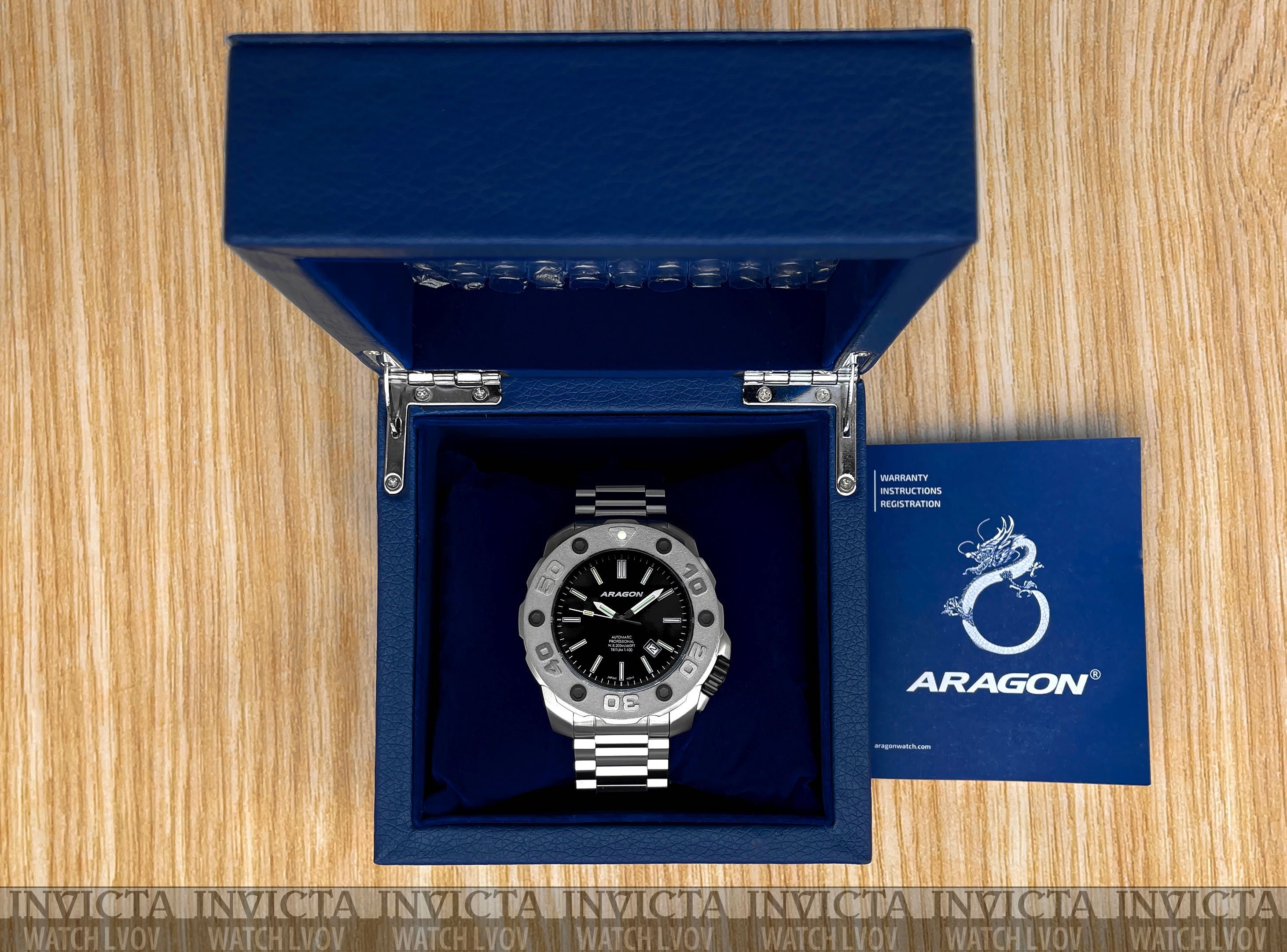 Часы ARAGON TRITIUM M50 T100 A412BLK 16 Tubes 50 mm. Automatic 200 mt.