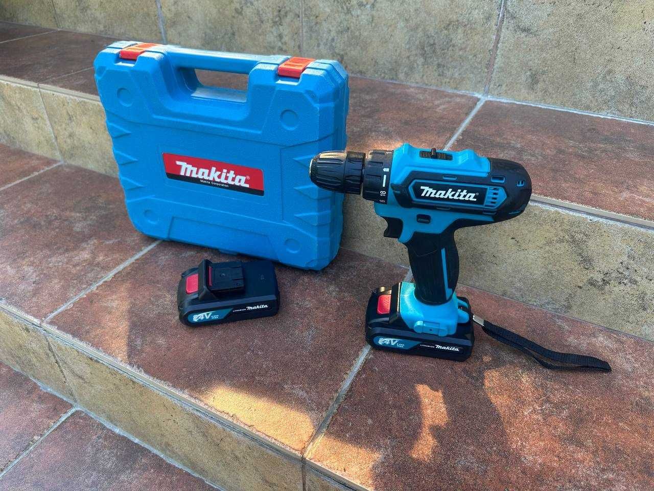 ℹ️ Акумуляторний ударний шуруповерт Makita 24V. 2️⃣ АКБ + кейс Макіта