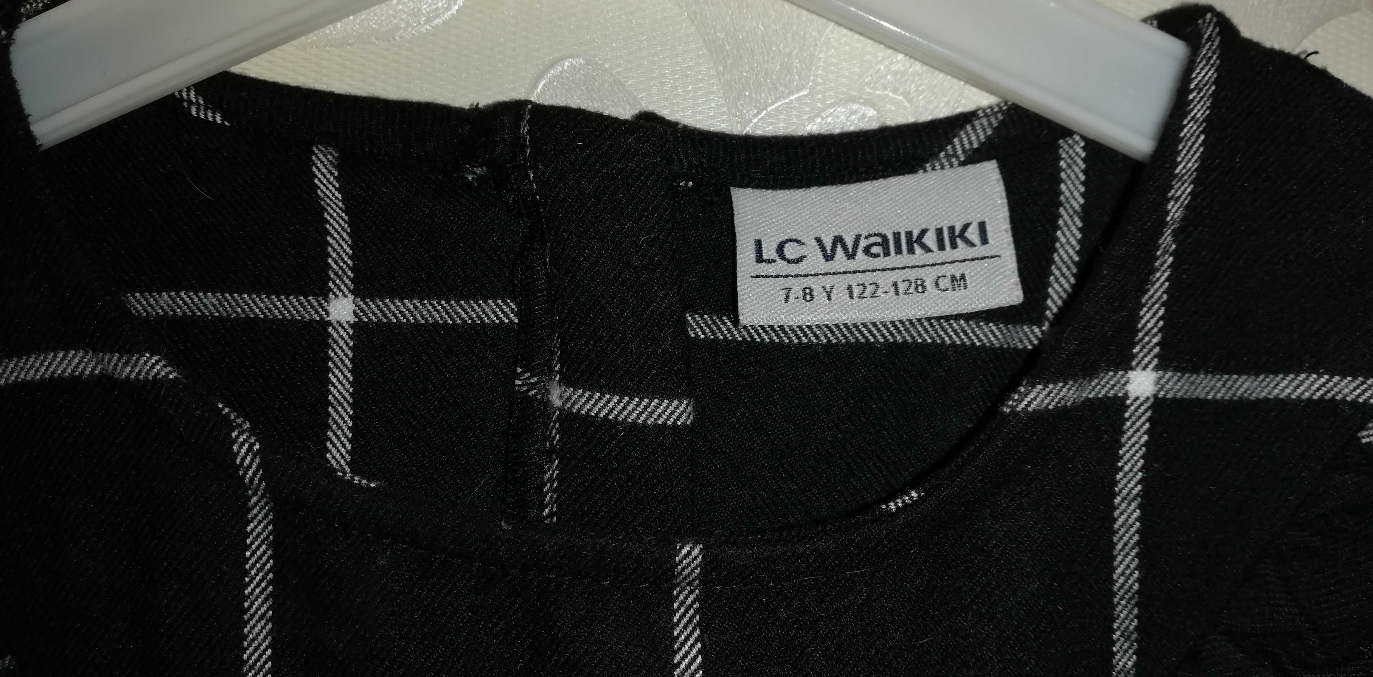 Платье LC Waikiki Турция 7-8 лет 122-128 см теплое рукав 3/4 для школы