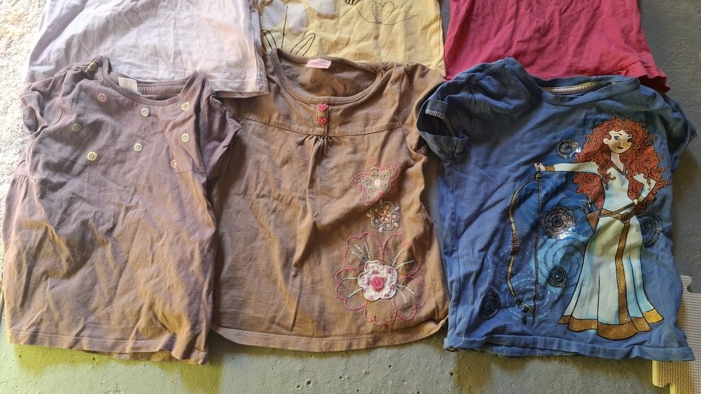 Zestaw bluzki koszulki tshirt sukienka 104