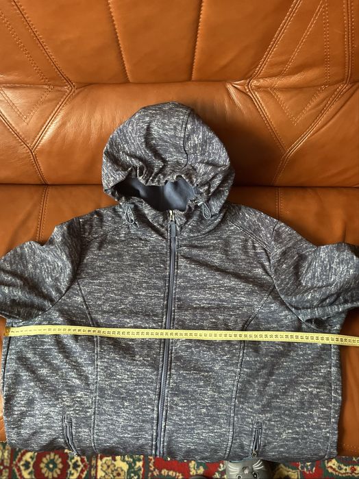 Куртка Ветровка на флисе Батал ПОГ 68 см