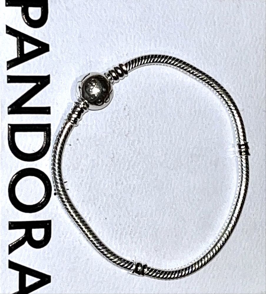 Pandora bransoletka modułowa do charmsów  serce srebro 925 19cm