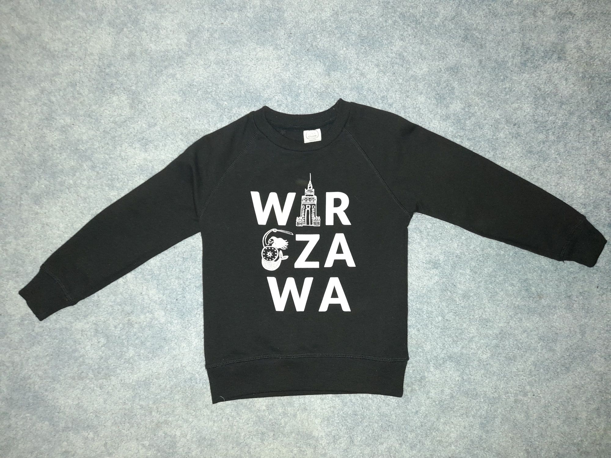 Bluza czarna Warszawa Cool Club Smyk rozmiar 104