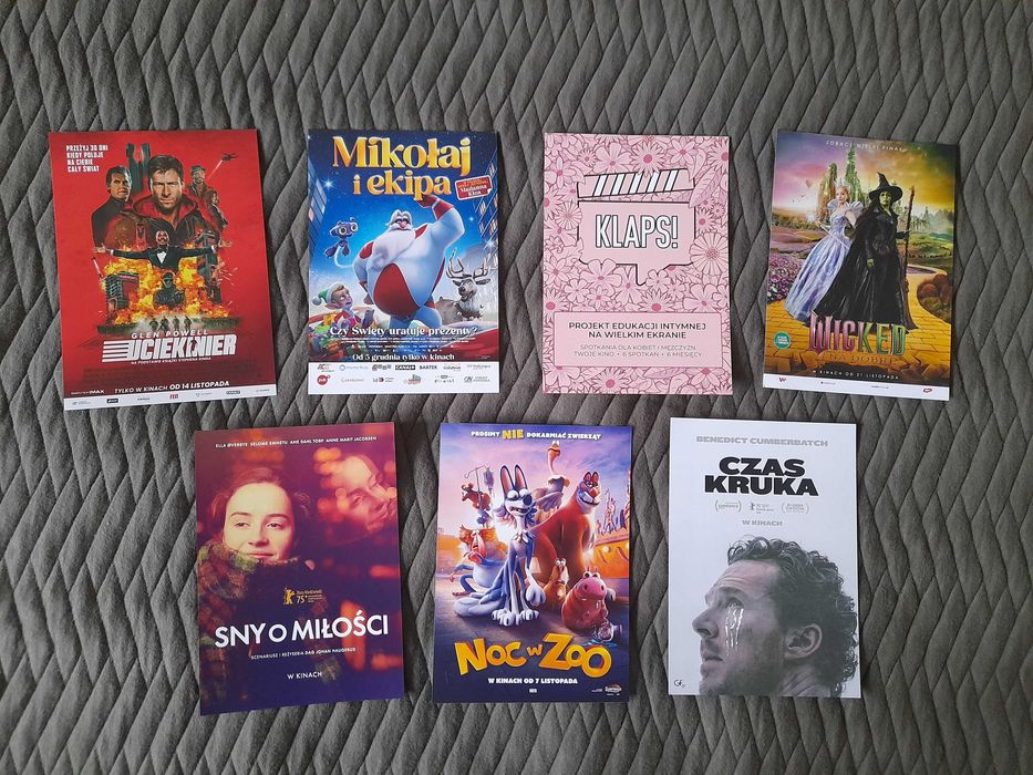 Ulotki kinowe kinówki zestaw 52 szt.
