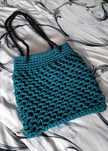 Handmade torba shoper ze sznurka na szydełku, macrama