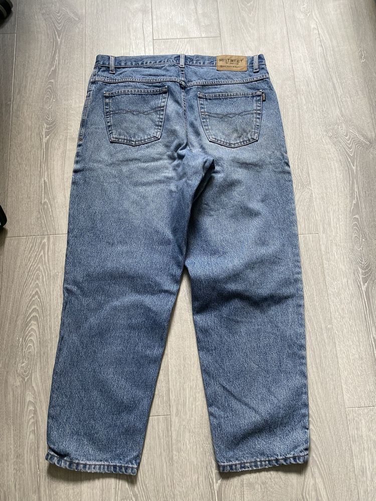 Histreet spodnie jeansowe baggy męskie r. L