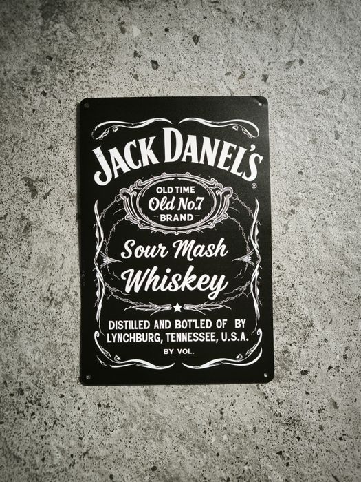 Nowy metalowy szyld Jack Daniels whisky loft bar garaż plakat club usa