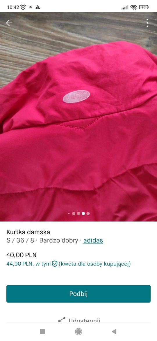 Kurtka adidas rozm. S