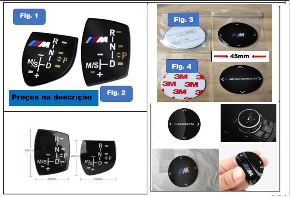 PROMOÇÃO Botão multimedia IDrive com logo ///M BMW série E e F