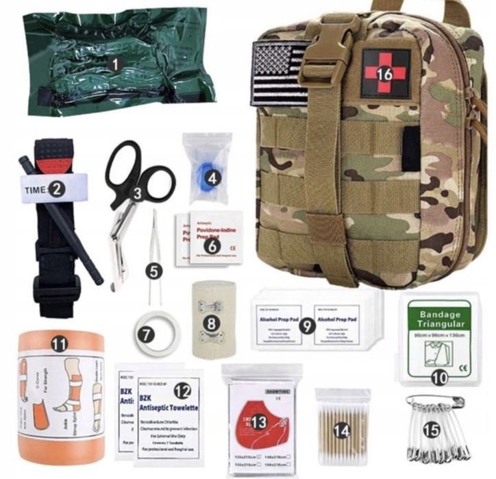 Wojskowa torba medyczna saszetka survival system molle staza