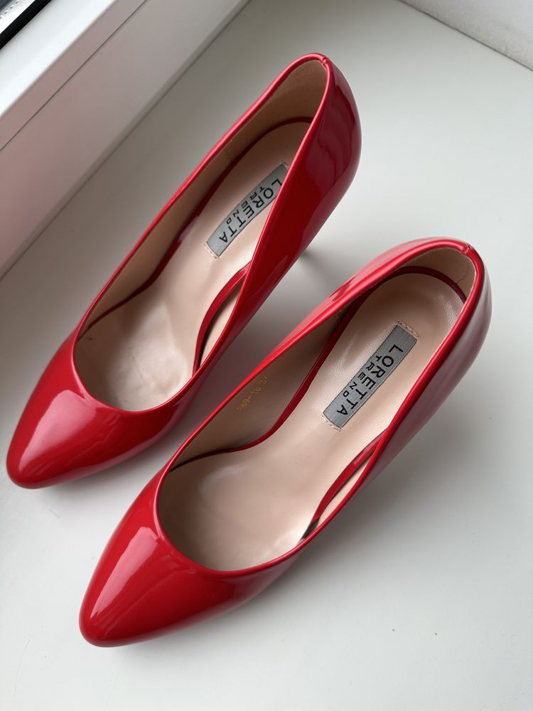 Туфлі лодочки червоні 38 розмір