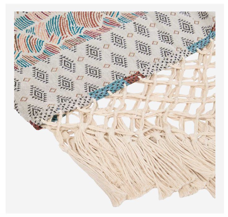 Stylowy hamak boho – 100 × 275 cm, z recyklingu