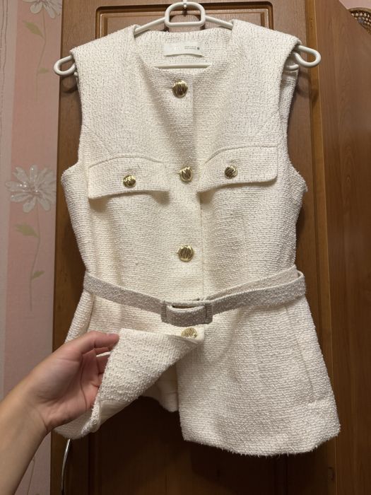 Твідова жилетка ZARA