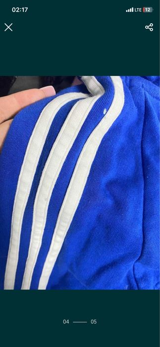 зіп-худі зіпка adidas худі адідас синя синє