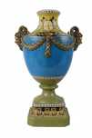 Królewski Porcelanowy Wazon - Amfora Waza - Porcelana + Brąz