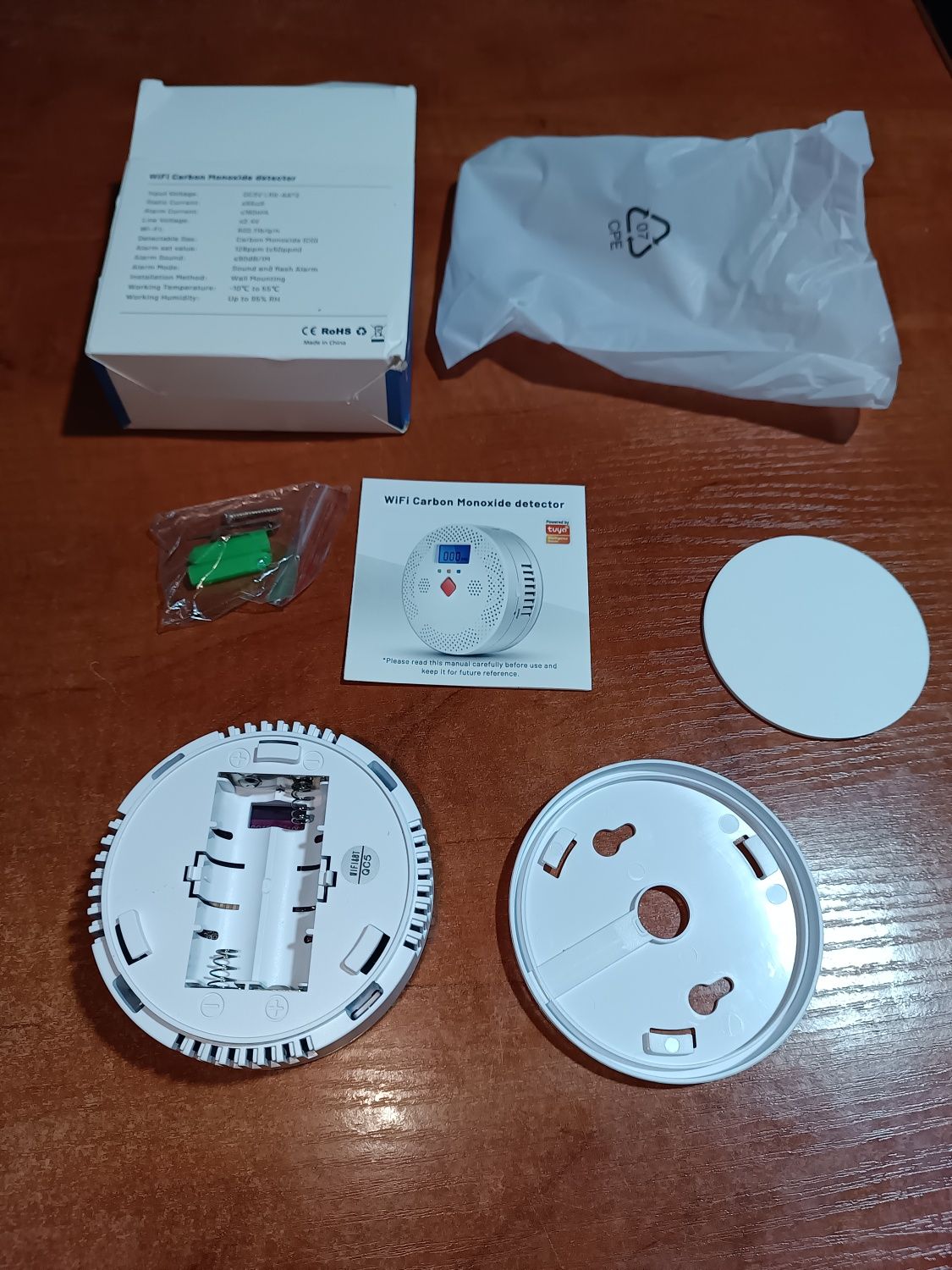 Czujnik CO tlenku węgla czadu smart TUYA WiFi 2,4ghz