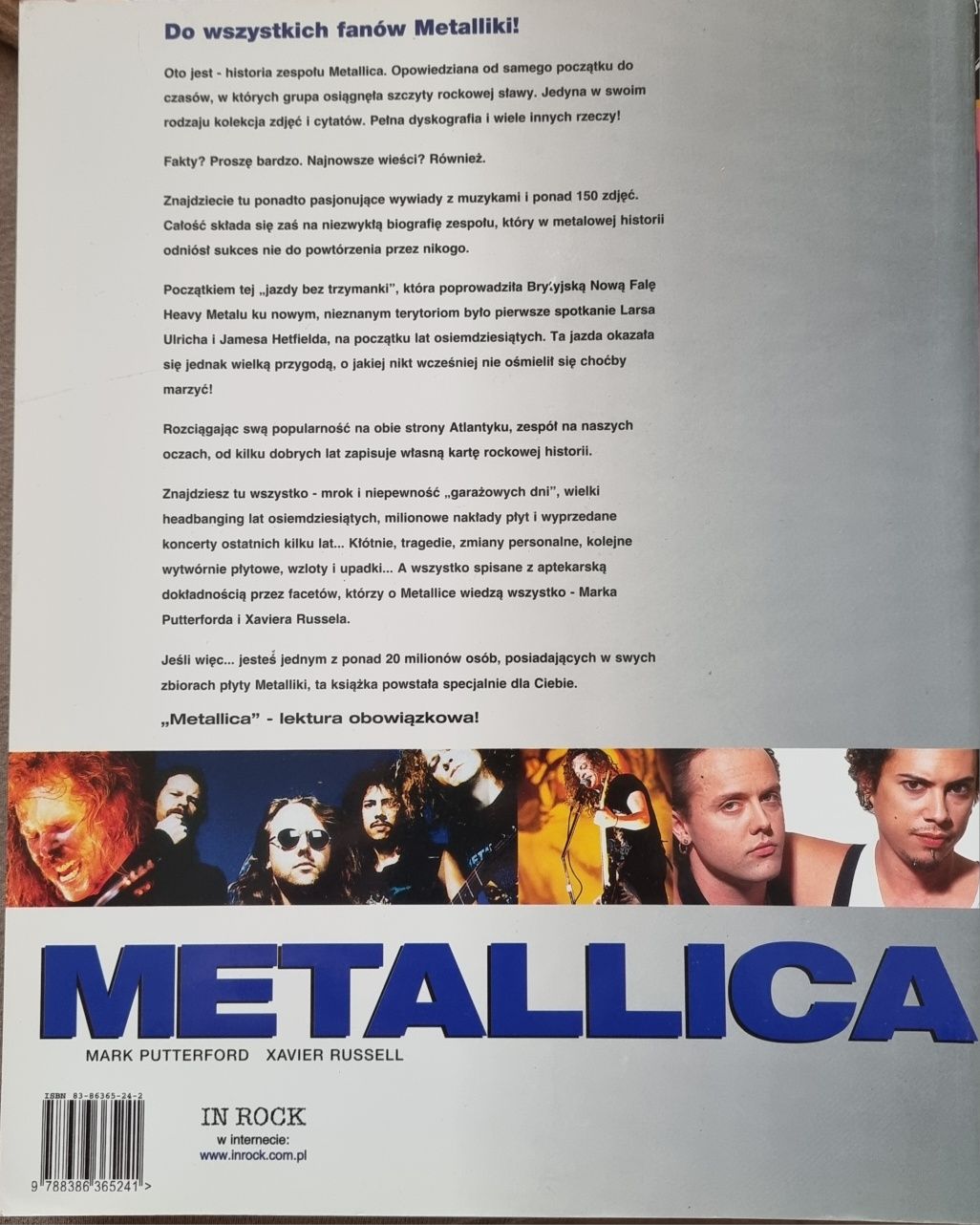 Książka METALLICA rok wydania 1999 PL