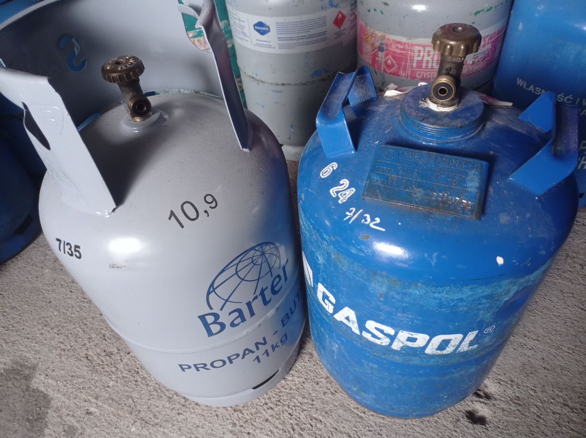 Sprzedam butle gazowe mam większe iloś buta gazowa 11 kg