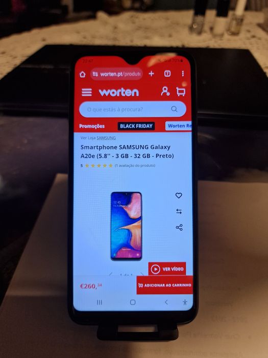 Samsung A20e como novo