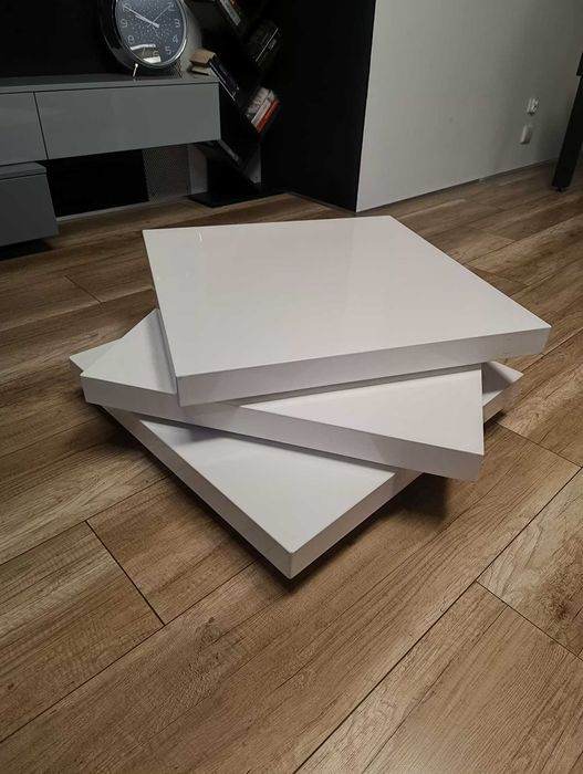 Stolik kawowy CUBE, kwadratowy rozkładany obrotowy