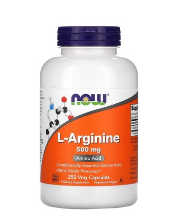 Now Foods L-arginine 500 mg 250 капсул