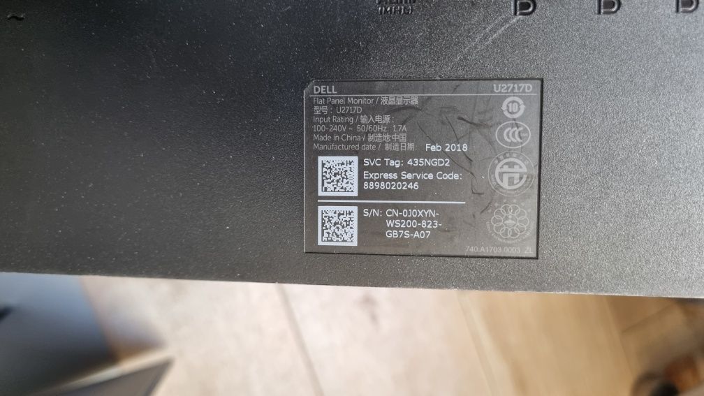Monitor Dell U2717D 27" IPS QHD UltraSharp InfinityEdge stan idealny