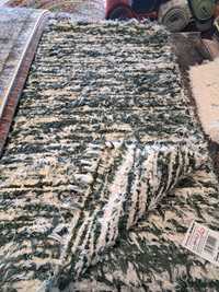 Gruby mięsisty dywan dywanik 60x120 zielony łazienkowy