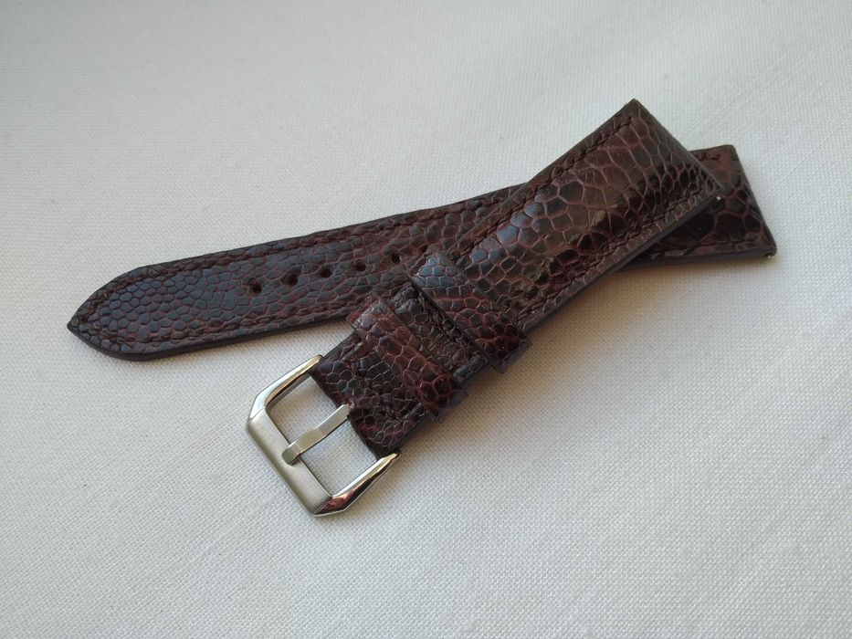 Pasek skórzany do zegarka 22 / 18 mm Noga strusia , szybki montaż