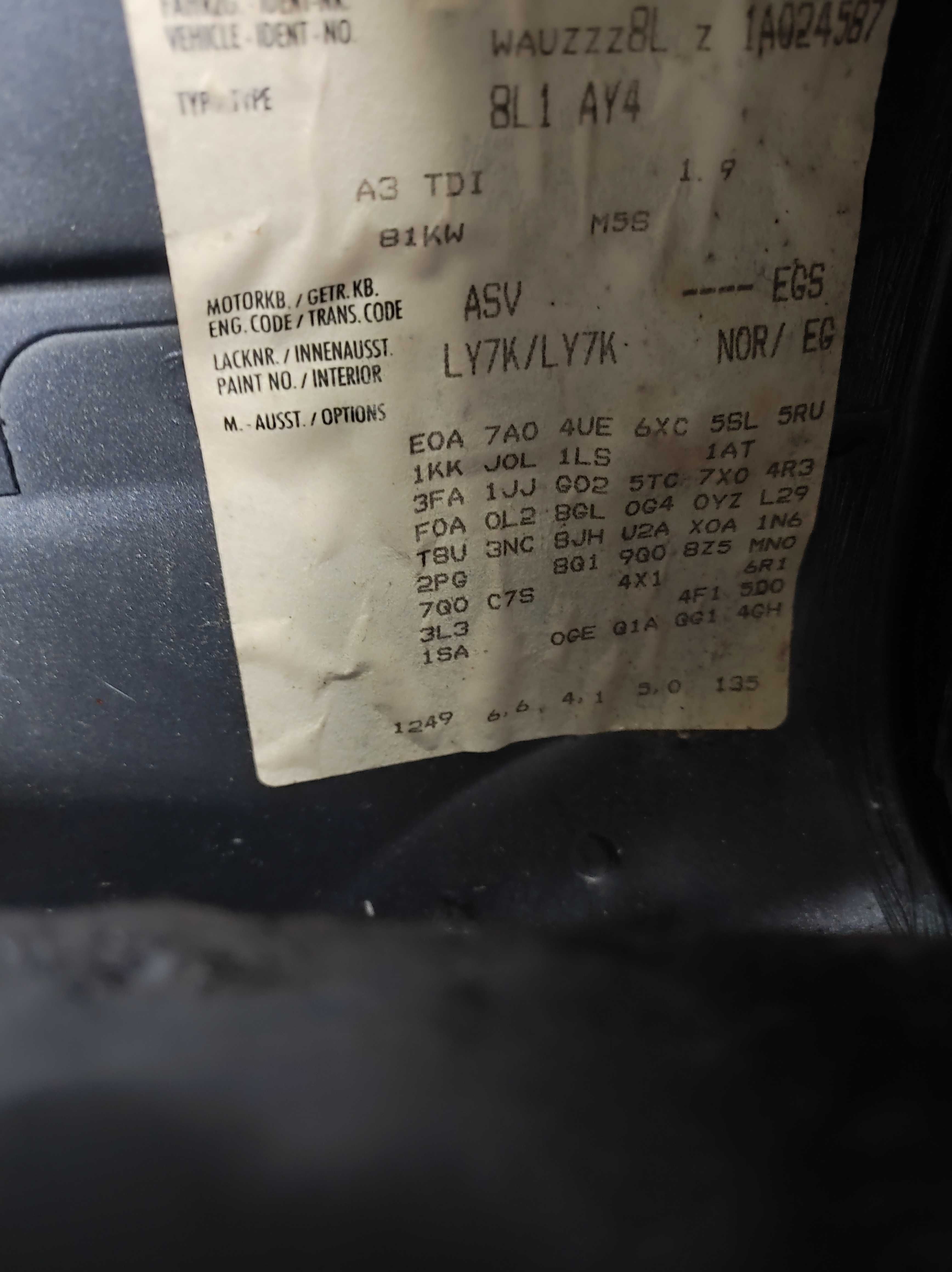 Pompa wtryskowa Audi A3 8L 1.9 TDI 81 KM