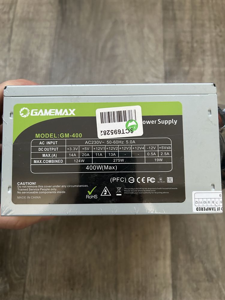 Блок живлення GameMax GM400 Блок питания ATX 400W с кабелем
