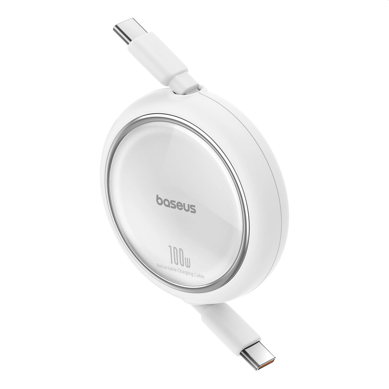Kabel Wysuwany Baseus Free2Draw Mini Usb-C - Usb-C 100W 1M - Biały