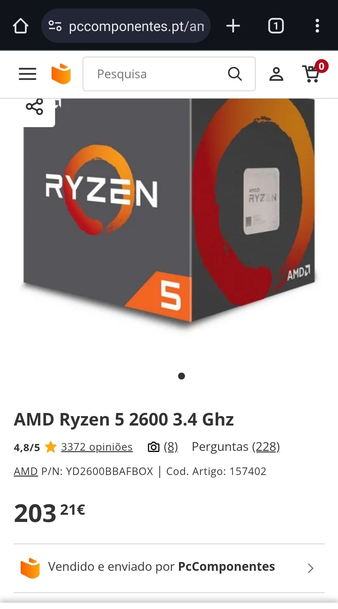 Processador Ryzen 5 2600