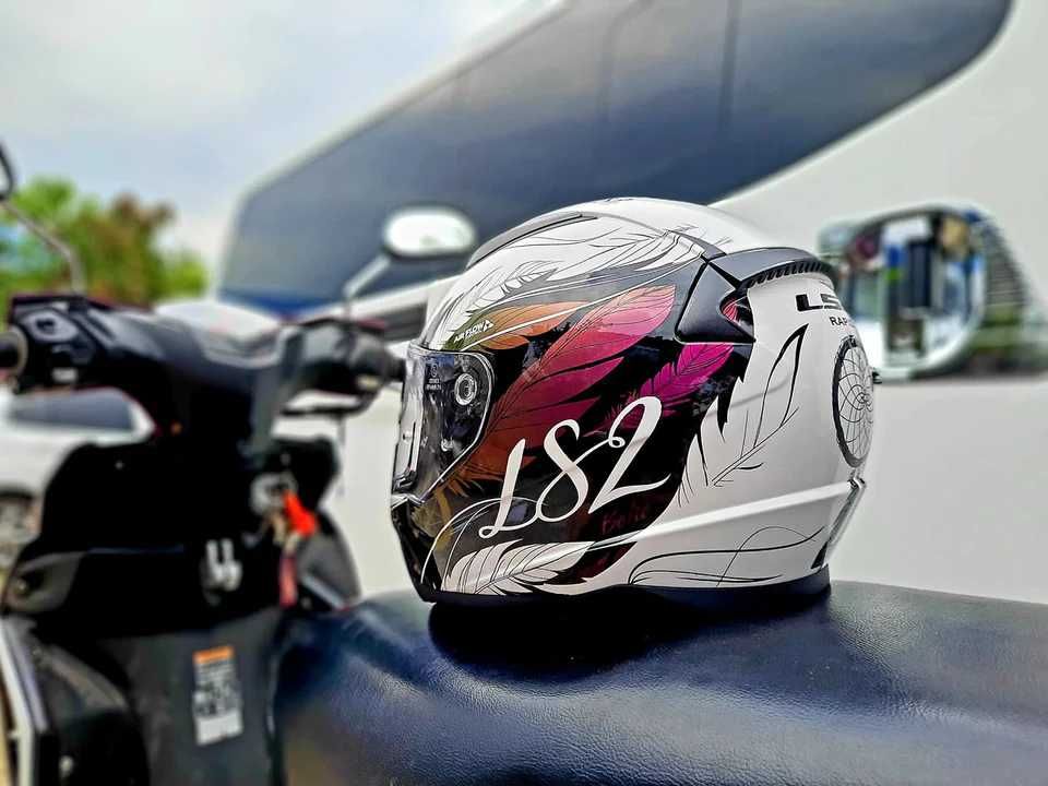 NOWY Kask LS2 FF353 Rapid Boho Różowy WHITE PINK S 55-56cm DLA KOBIET