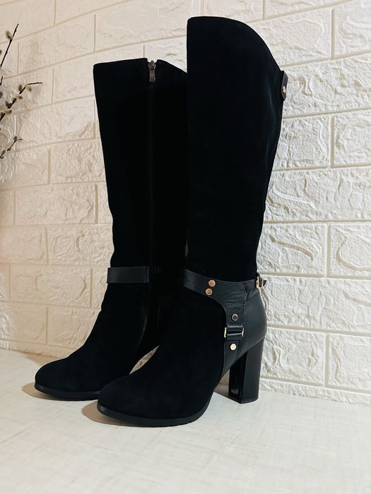 Сапоги нат.замш+кожа р.38