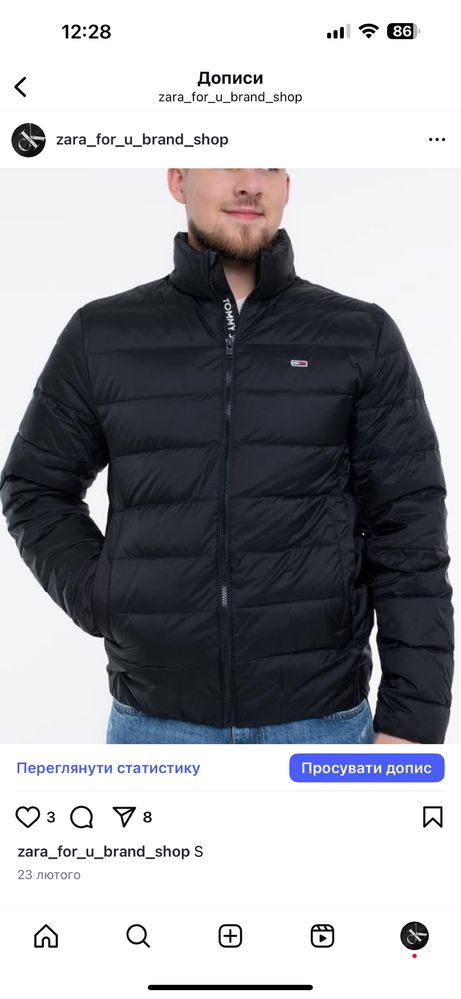 Куртка мікропуховик calvin klein tommy s m l xl xxl