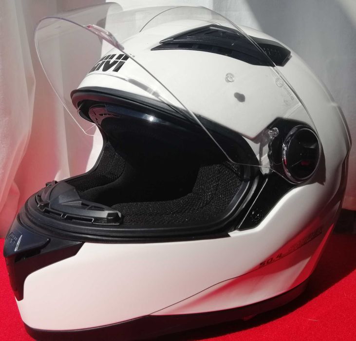 Capacete de mota Givi 50.4 Sniper Branco (M - 58)