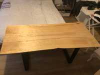 Piękny stół 160//75 wysokosc 80 cm z kawalka drewna nogi loftowe czare