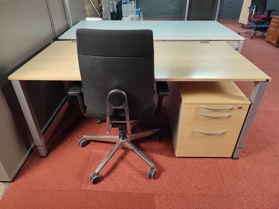 Stanowisko pracy biurowej biurko krzesło szafka 160x80cm HOME OFFICE