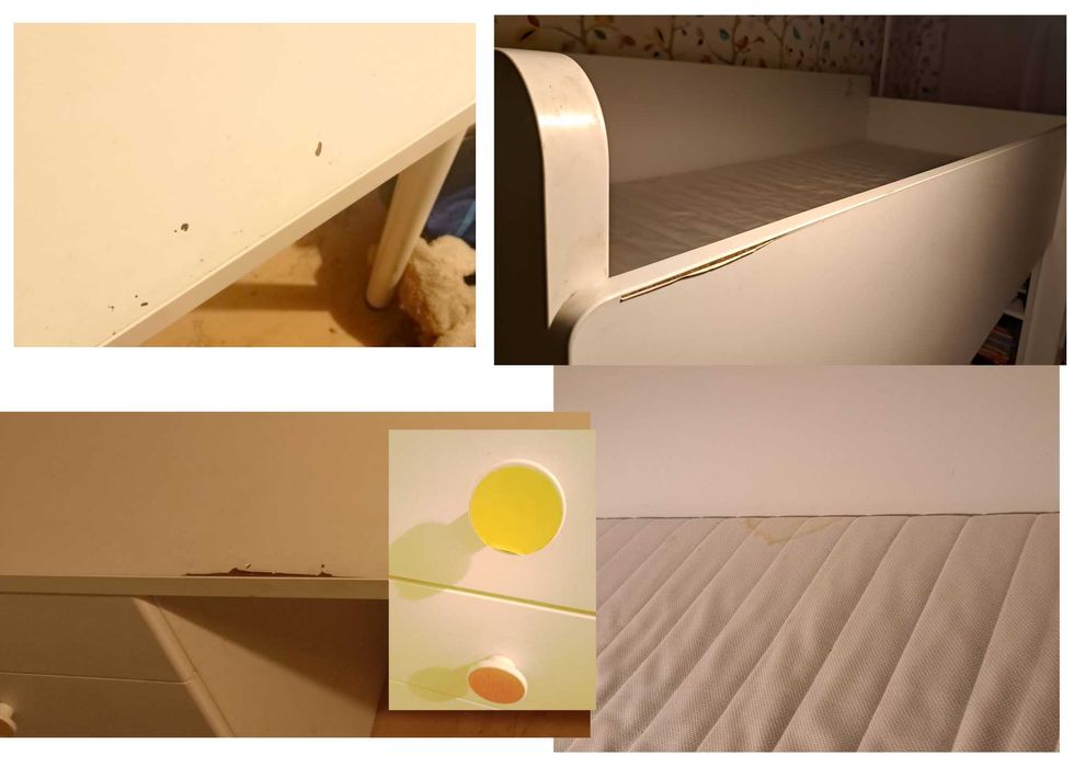 Łóżko piętrowe z biurkiem