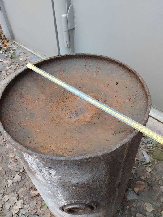 Бочка для буржуйки, заготовка для буржуйки, печка для обогрева гаража,
