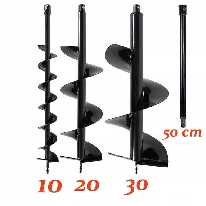 Świder Spalinowy  Wiertnica Glebowa  6,7 KM +Zestaw Wierteł 10 20 30