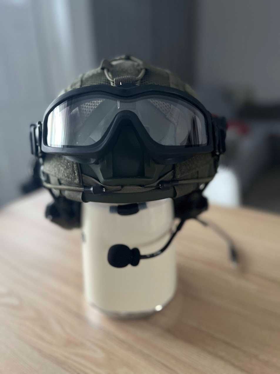 Capacete airsoft team wendys + antifog + headset