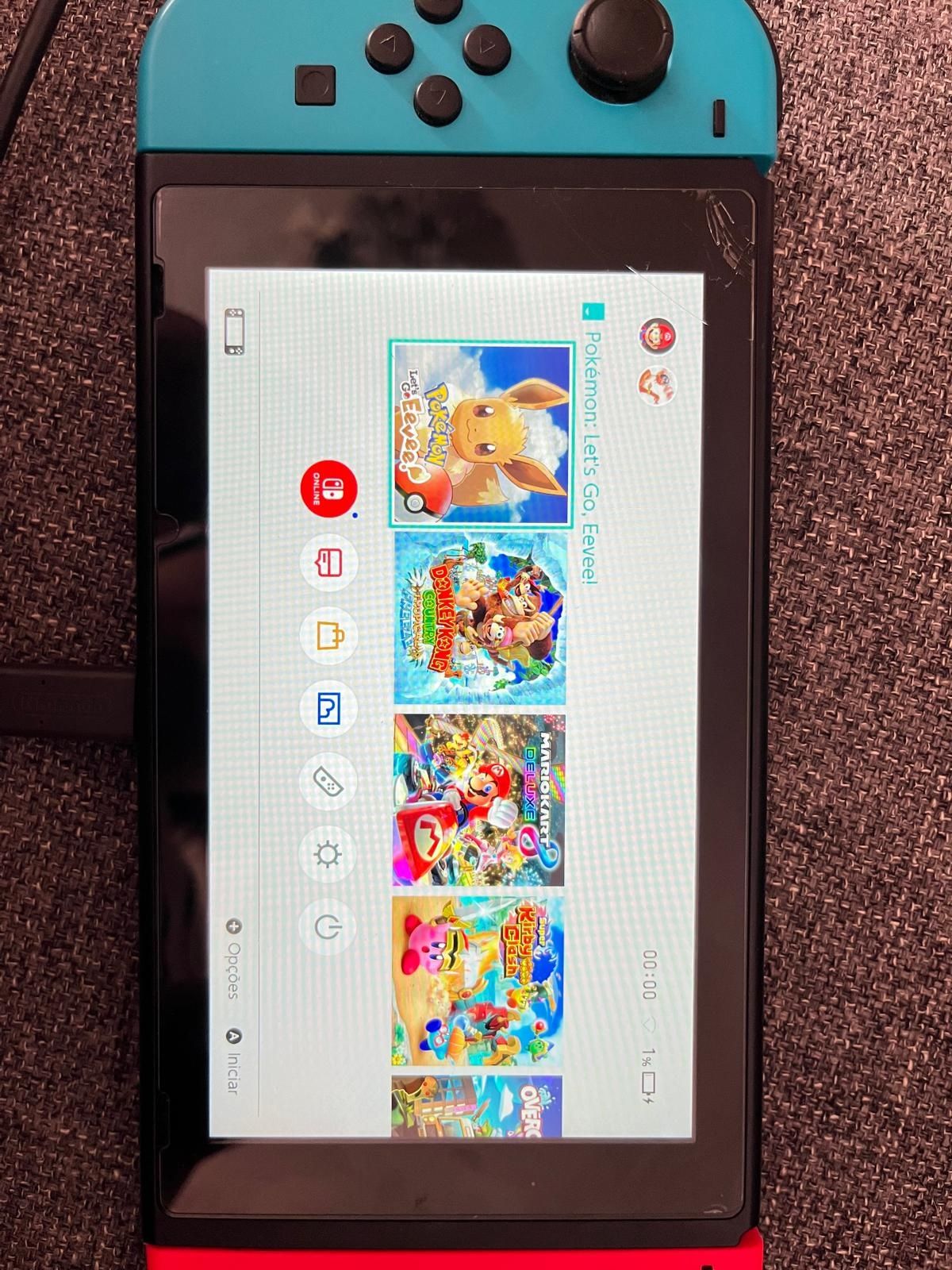 Nintendo switch+ assessórios+ jogos.