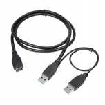 Kabel mikro USB 3.0 do dysku z opcją zasilania 1,8 m LOGILINK USB Y