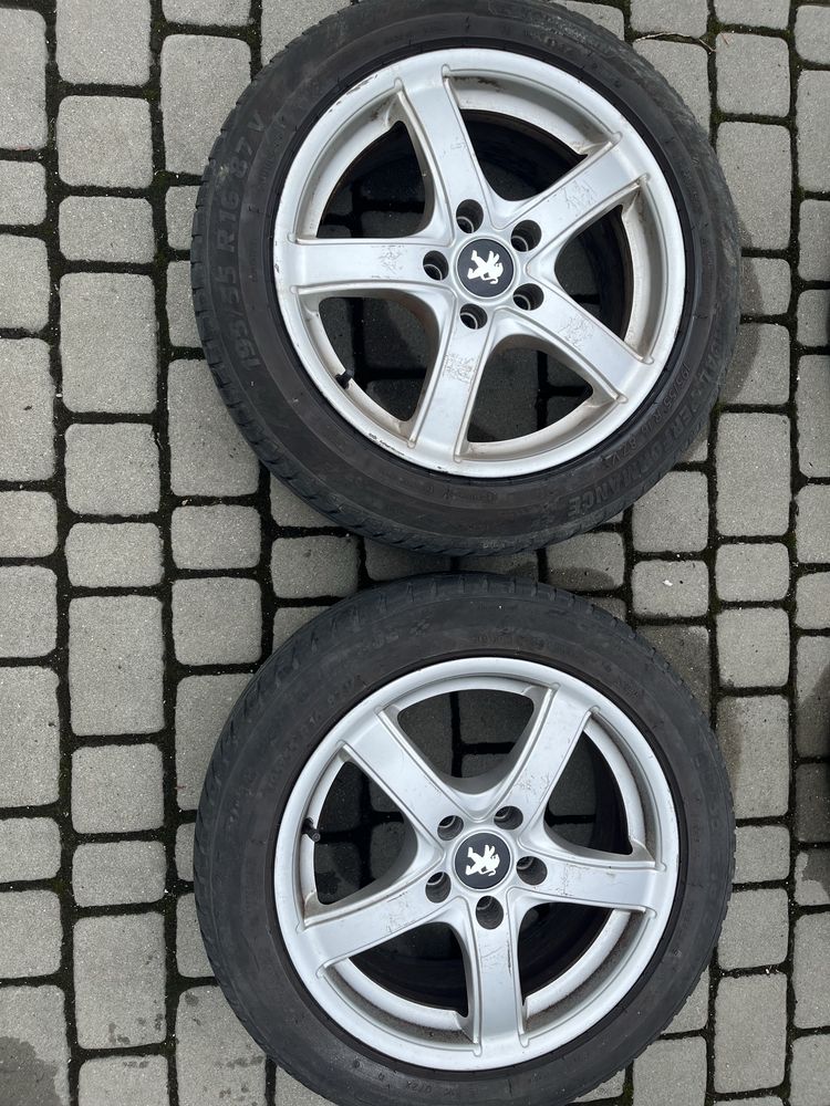 Alufelgi 5x108 16 cali Peugeot 208, 308, Citroen opony 195/55/16