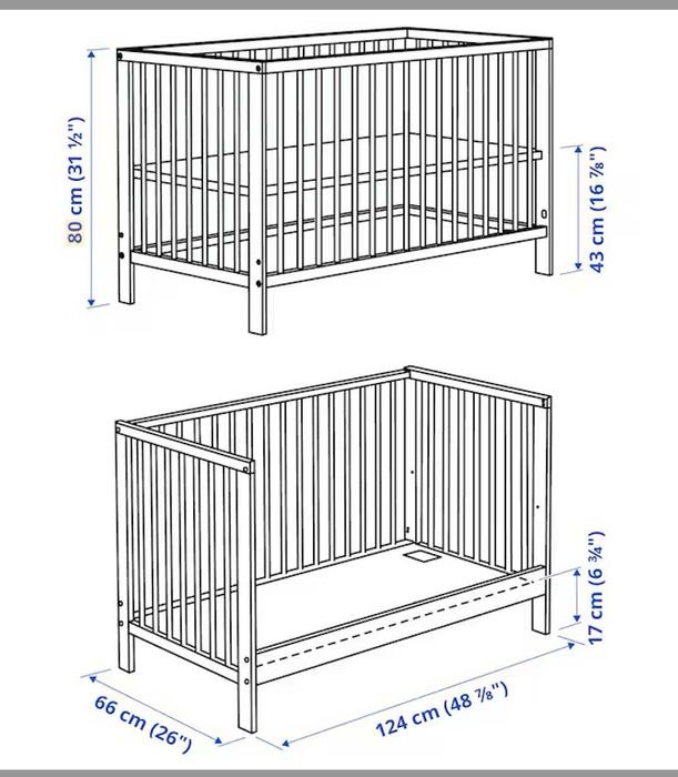 Berço DUPLO para GEMEOS ( 2 Berços)