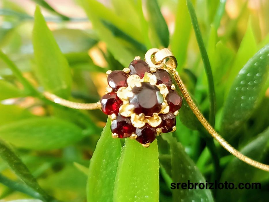 Zawieszka wisiorek złota z granatami