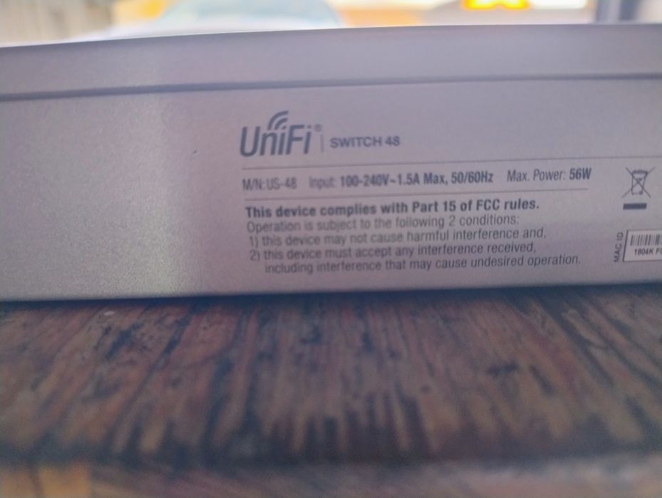 UBIQUITI US-48 UNIFI Switch 48 gigabit, 2X SFP, 2X SFP+