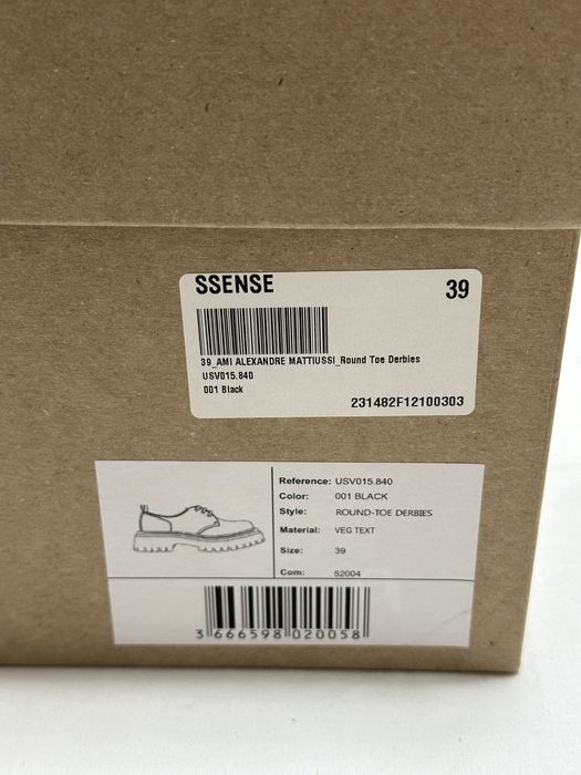 Нові чорні шкіряні дербі Ami Paris round-toe derbys