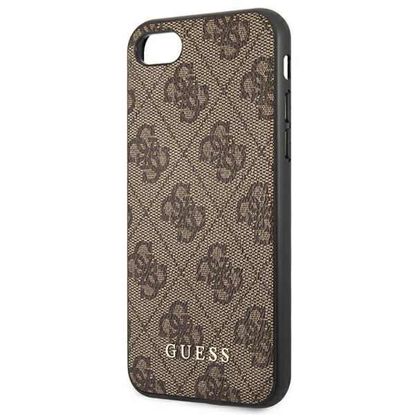 Etui Ochronne Guess 4G Brązowe dla iPhone Se/7/8 - Elegancja i Styl